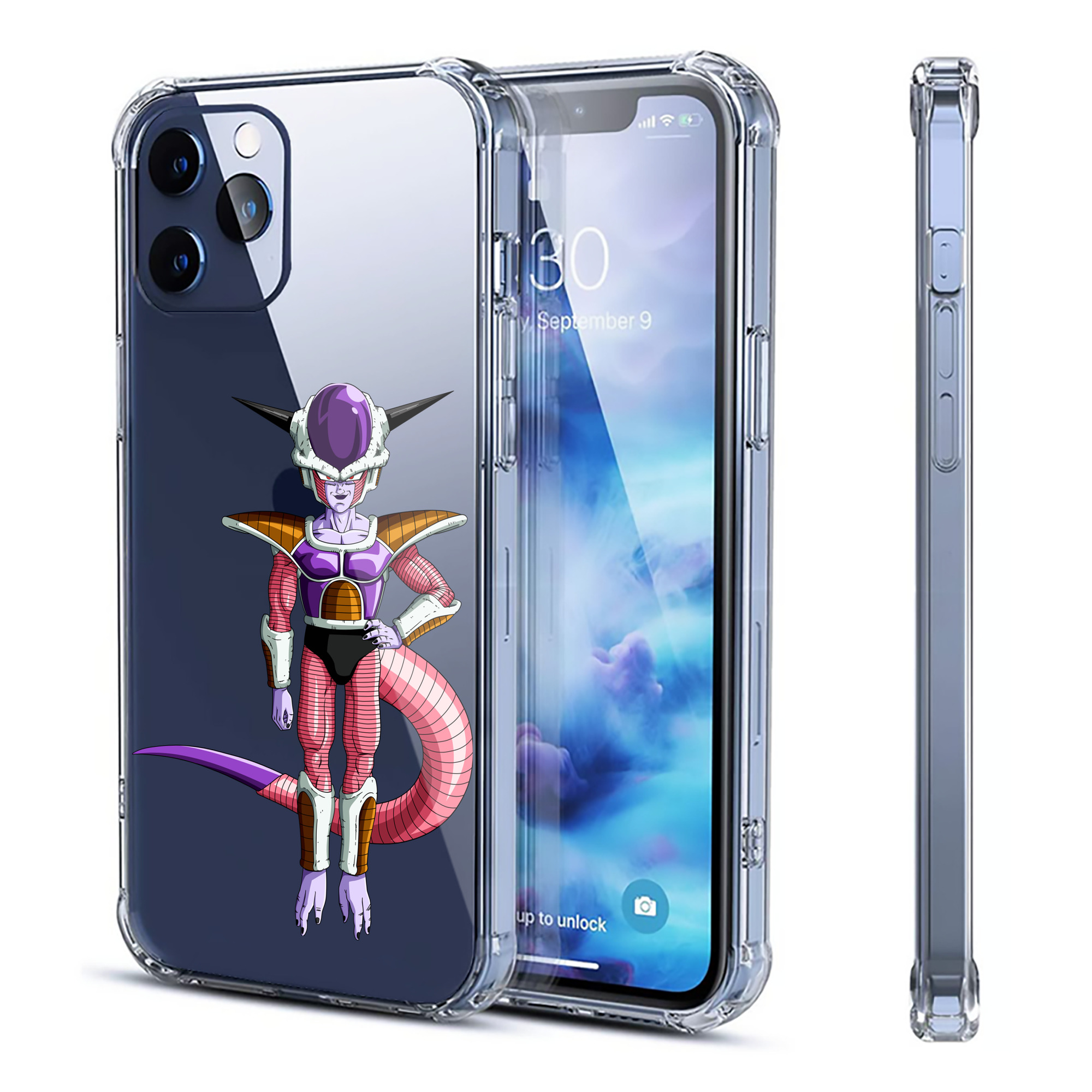 （画像用） ドラゴンボール フリーザ DRAGON BALL Frieza 【iPhone 12シリーズ対応】透明スマホケース（クリアソフトケース）